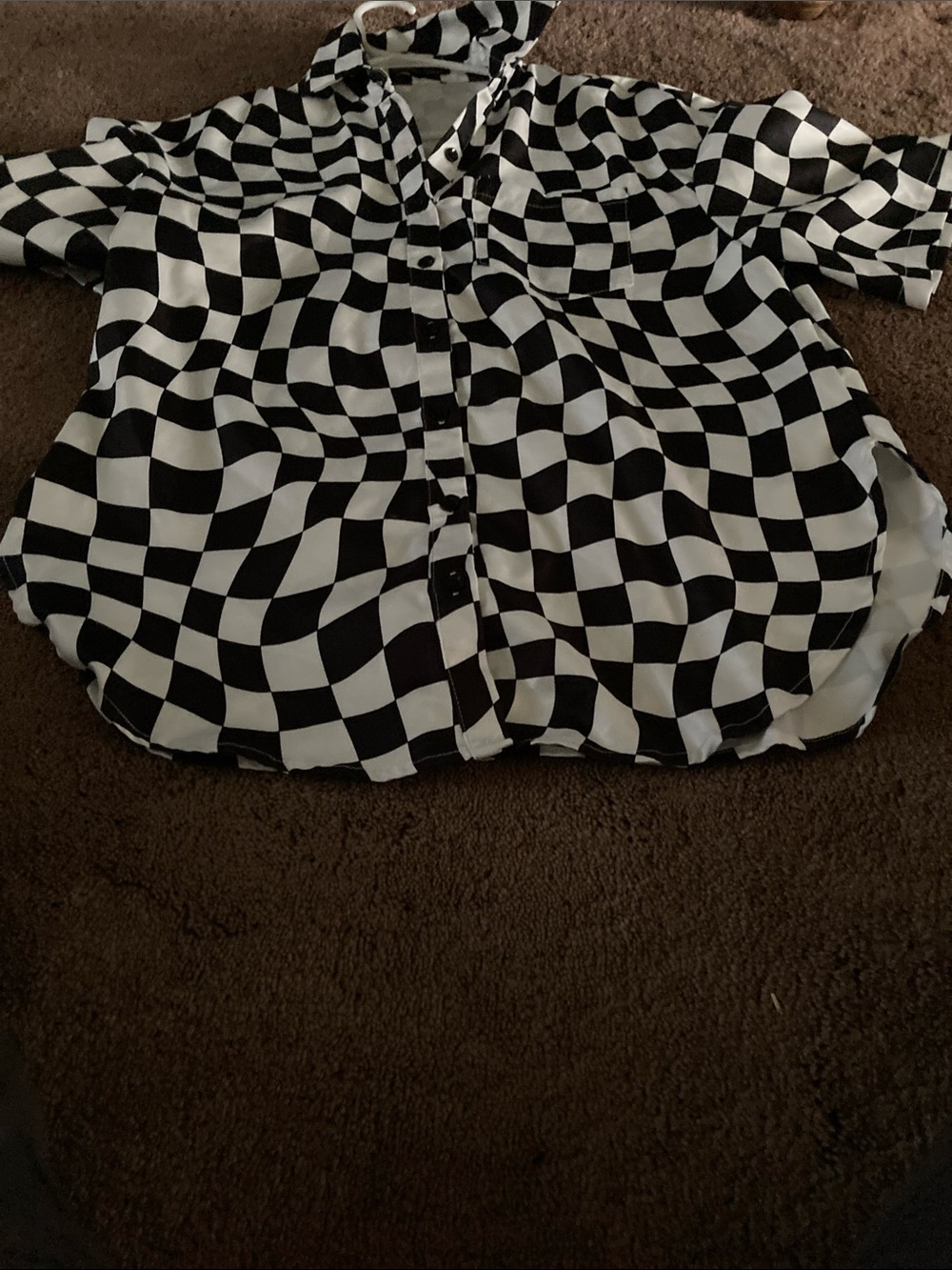 SHEIN checked button up shirt